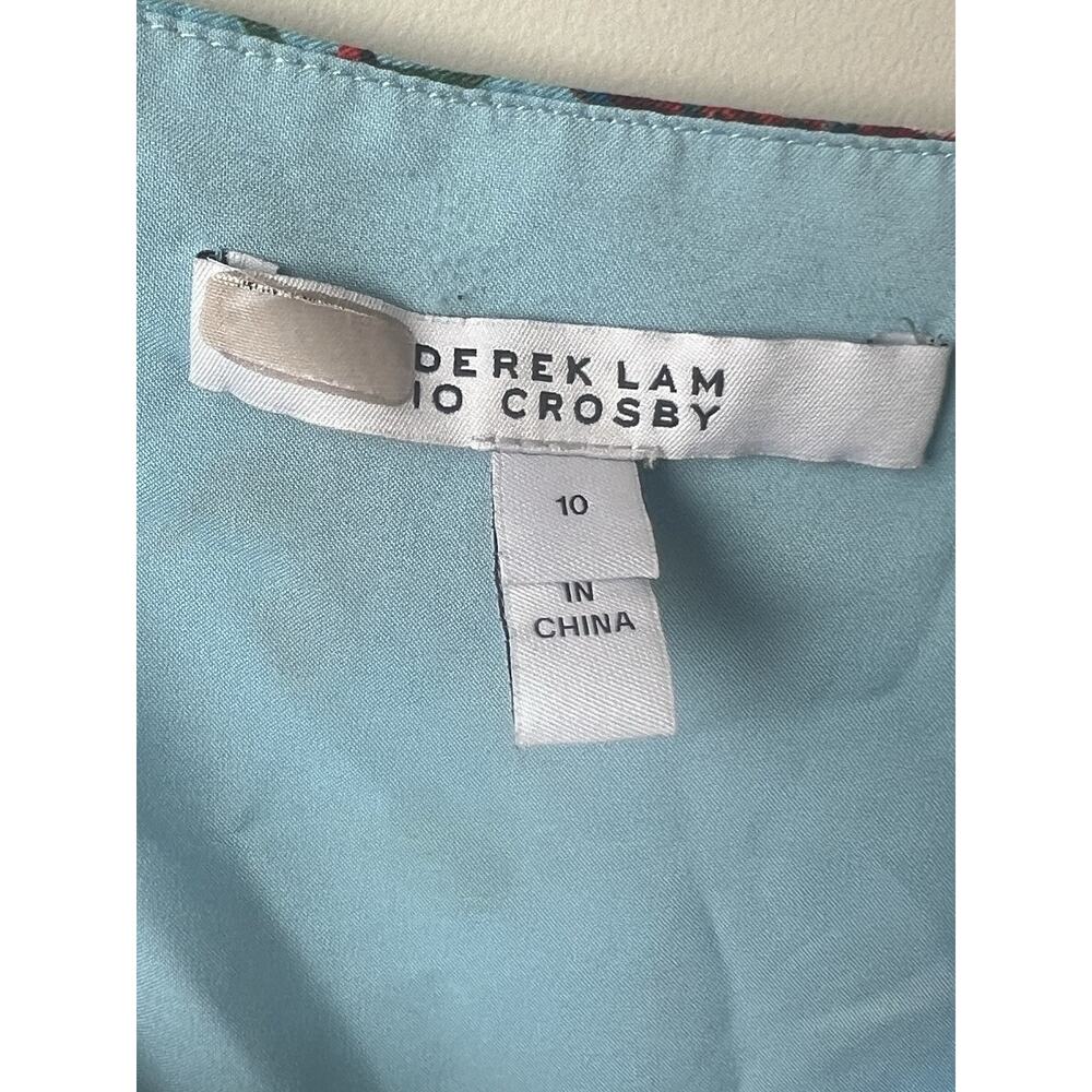 Derek Lam 10 Crosby Blue Butterfly Floral Silk Blend Sun Dress, Romantic Size 10 - Picture 6 of 8
